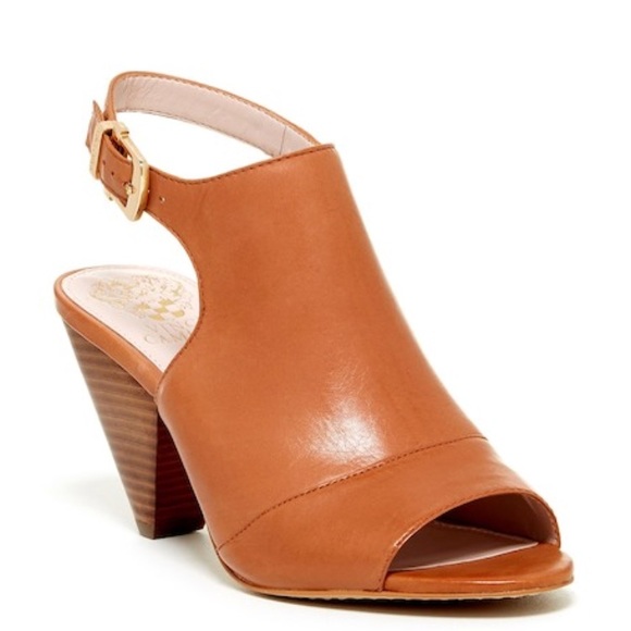 Vince Camuto Shoes - Vince Camuto tan leather pep toe sling back Bootie